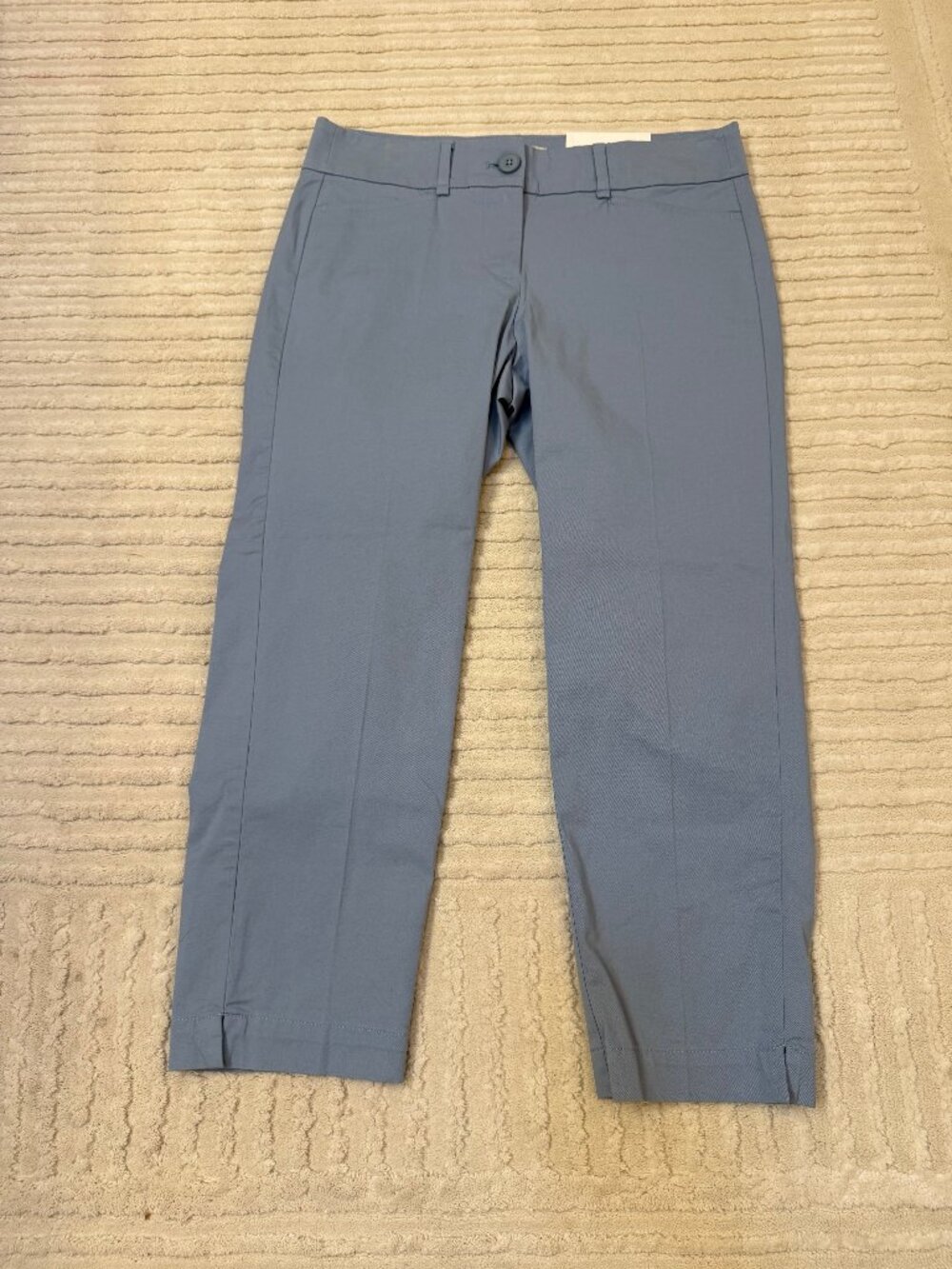 LOFT Crop Blue Gray Pants Size 0P NWT